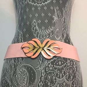 VINTAGE 80s cinch belt - pink